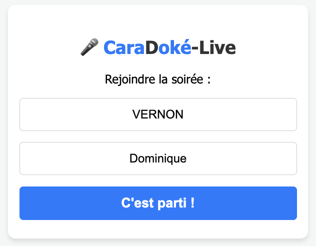 Écran du connexion